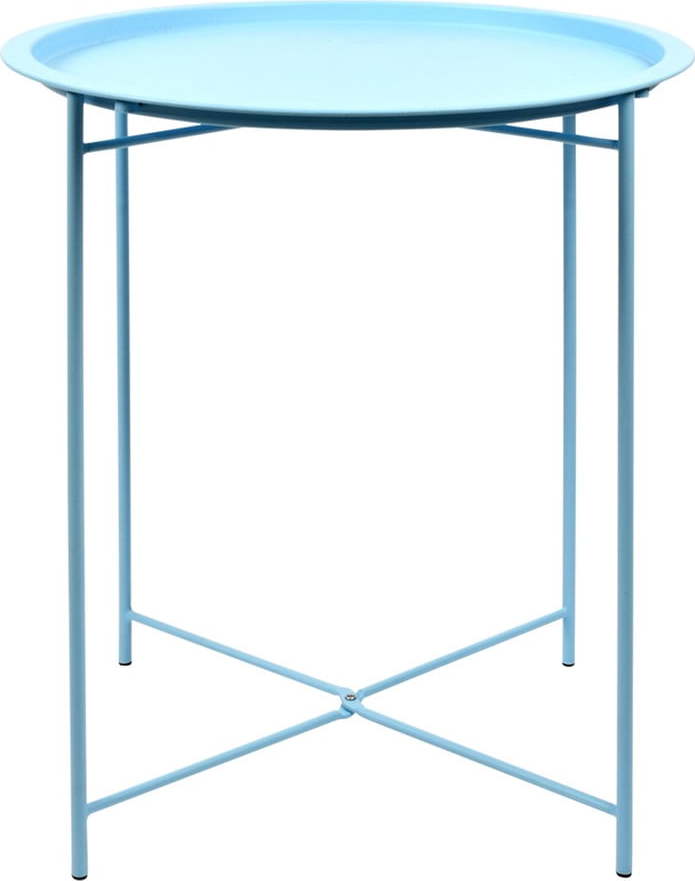 Ocelový rozkládací zahradní stolek v tyrkysové barvě Esschert Design