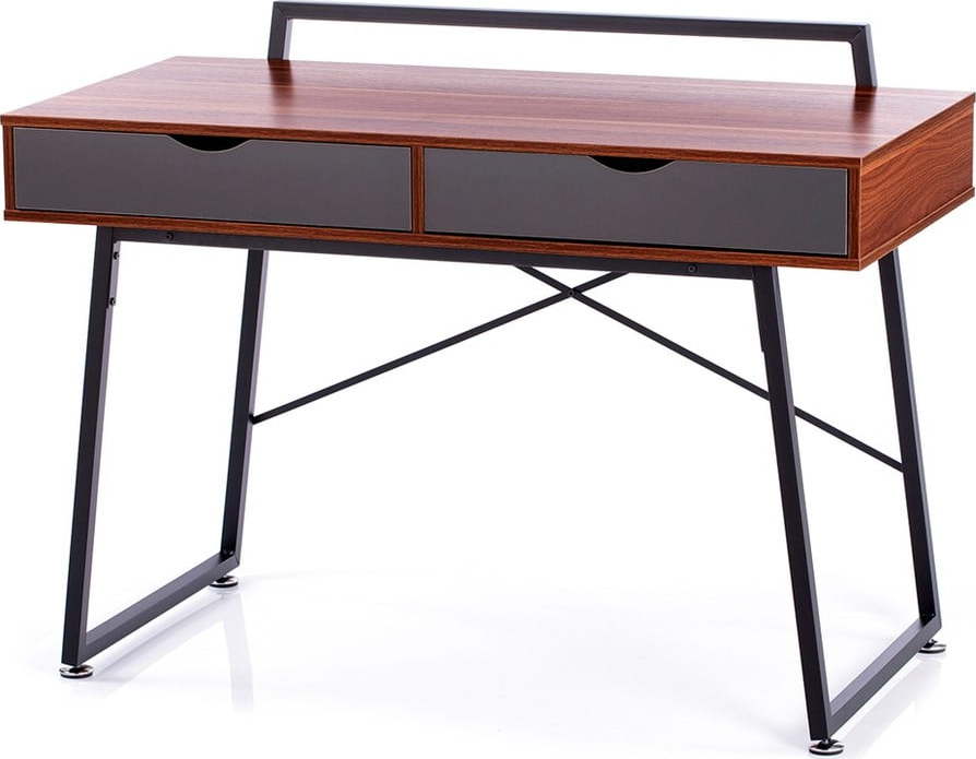Pracovní stůl s deskou v dekoru ořechového dřeva 57.5x120 cm Tolm – Homede HOMEDE
