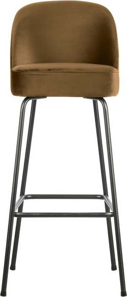Sametová barová židle v hořčicové barvě 103 cm Vogue – BePureHome BePureHome