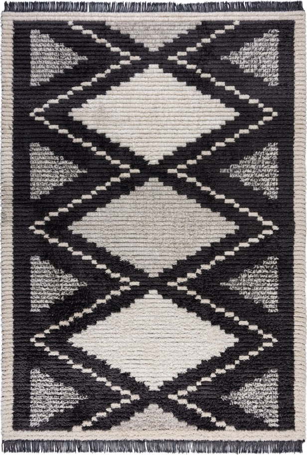 Šedý koberec 230x160 cm Domino Zaid Berber - Flair Rugs Flair Rugs