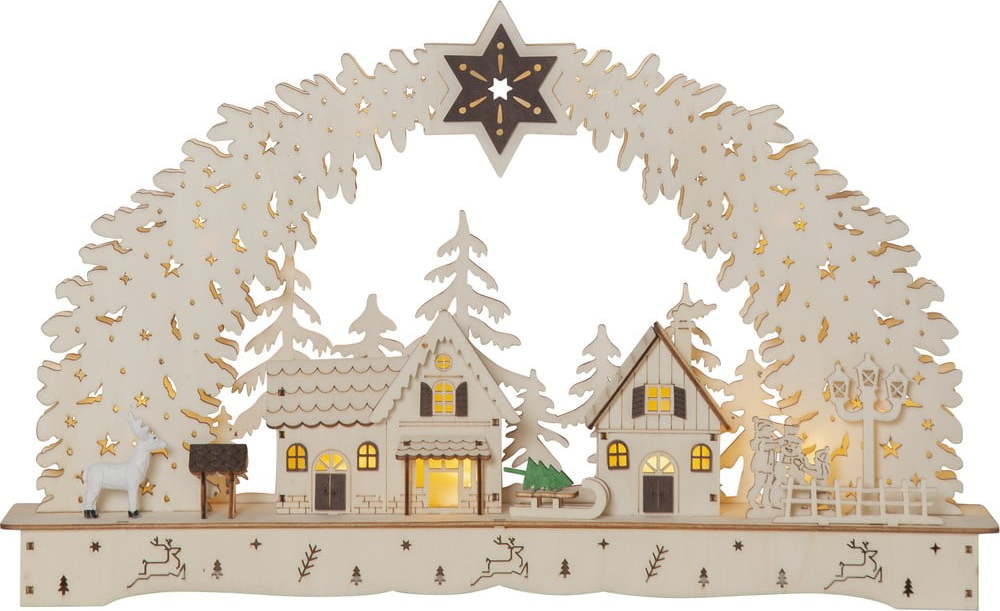 Světle hnědá světelná dekorace s vánočním motivem Bamberg – Star Trading Star Trading