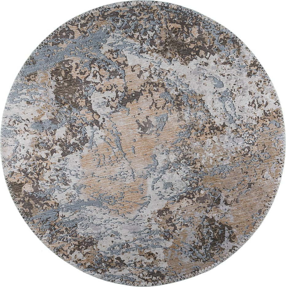 Světle hnědý pratelný kulatý koberec ø 80 cm – Vitaus Vitaus