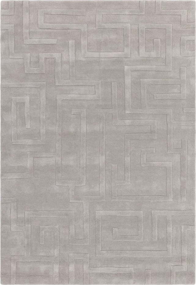 Světle šedý vlněný koberec 120x170 cm Maze – Asiatic Carpets Asiatic Carpets