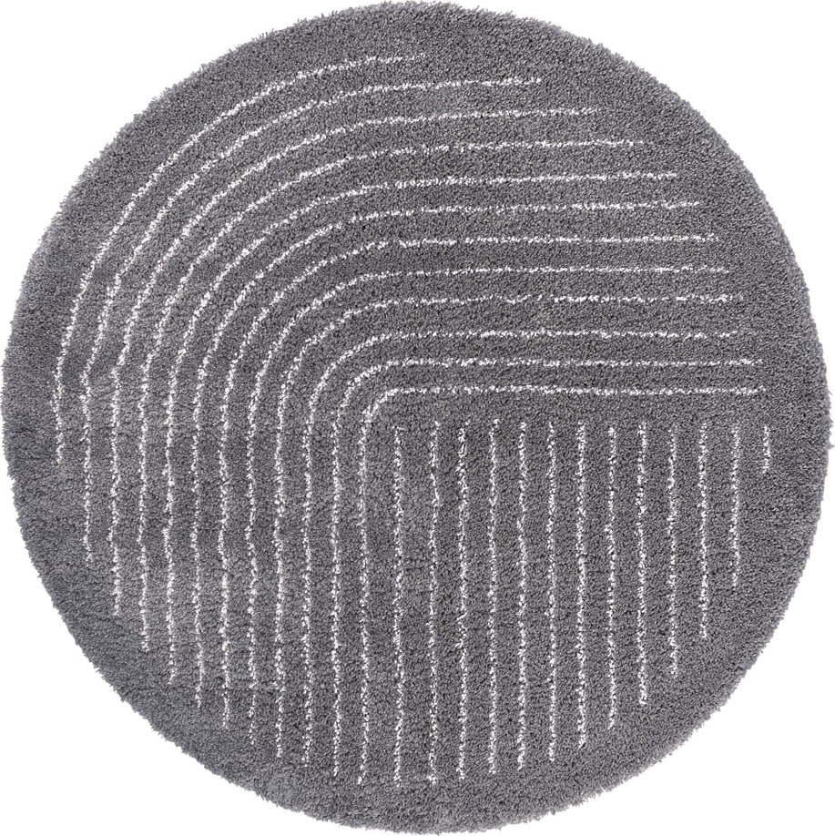 Tmavě šedý kulatý koberec ø 160 cm Dion – Hanse Home Hanse Home