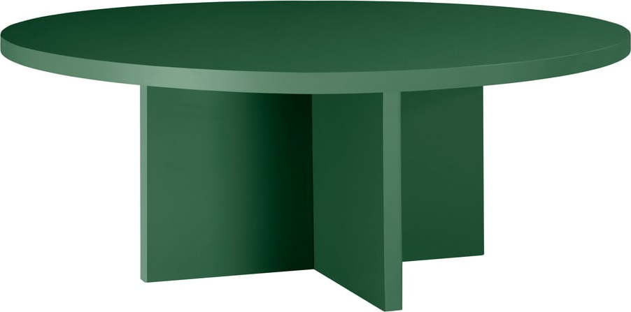 Tmavě zelený kulatý konferenční stolek ø 80 cm Pausa – Really Nice Things Really Nice Things