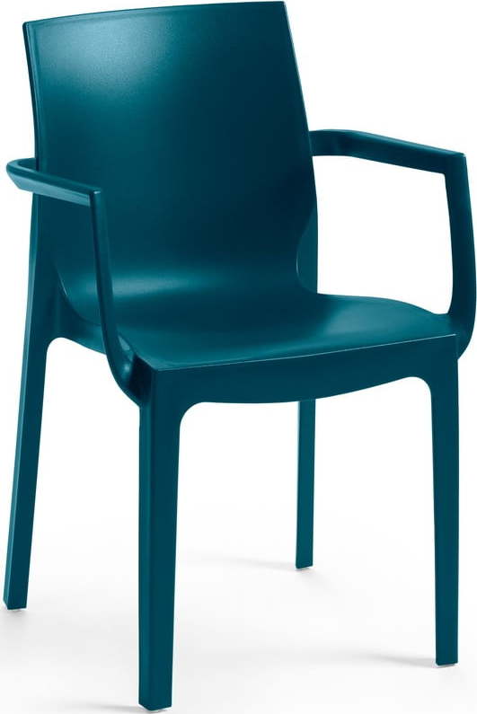 Tyrkysová plastová zahradní židle Emma - Rojaplast Rojaplast