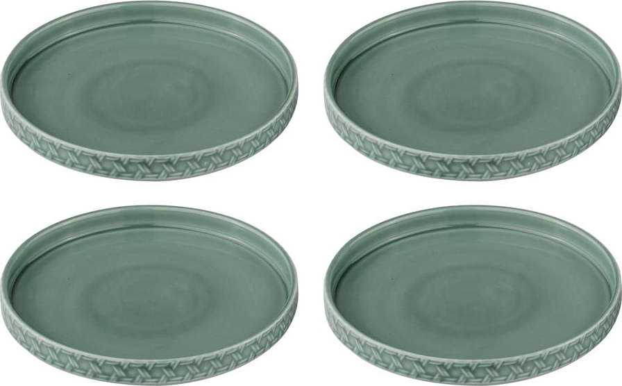 Tyrkysové dezertní porcelánové talíře v sadě 4 ks ø 20 cm Heath Jade – Ladelle Ladelle