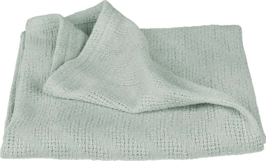 Zelená pletená dětská deka z bio bavlny 80x80 cm Lil Planet – Roba Roba