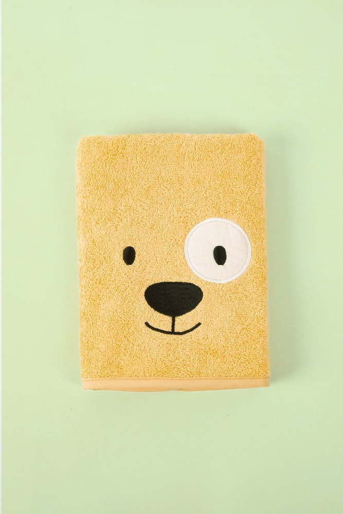 Žlutý bavlněný dětský ručník 50x75 cm Lucky – Foutastic Foutastic