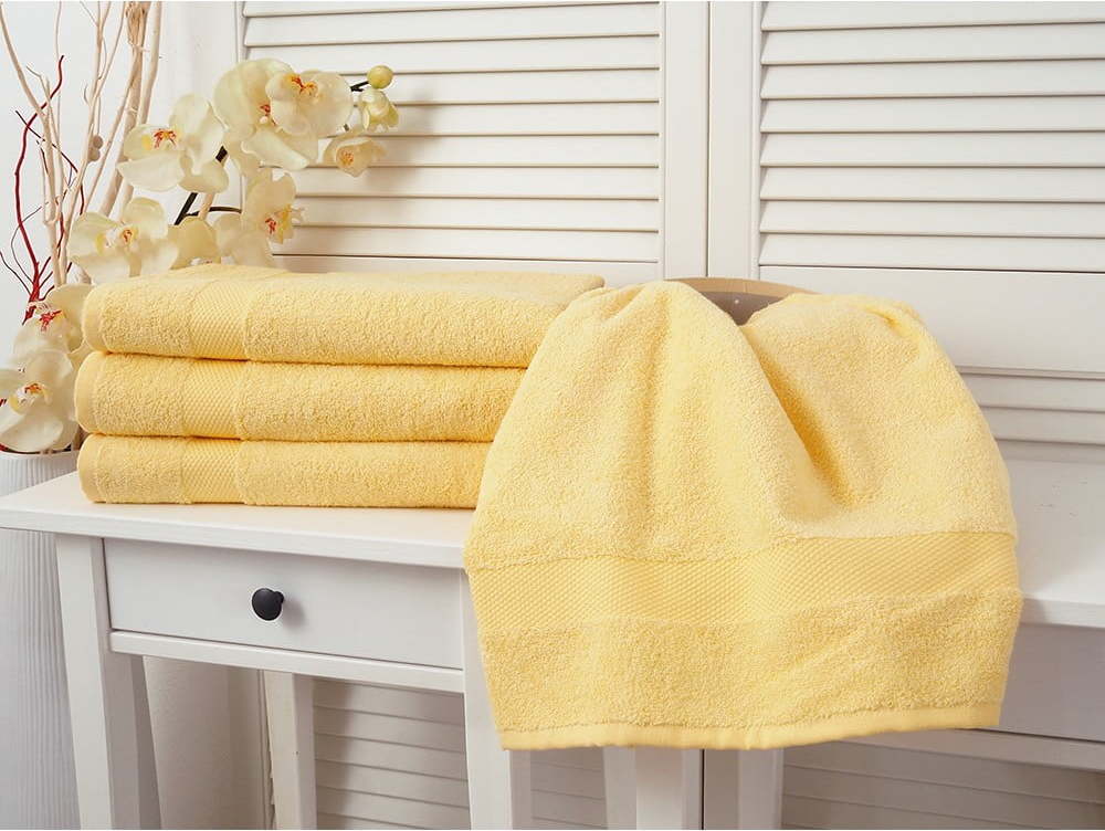 Žlutý froté ručník 50x100 cm Adria – B.E.S. B.E.S.