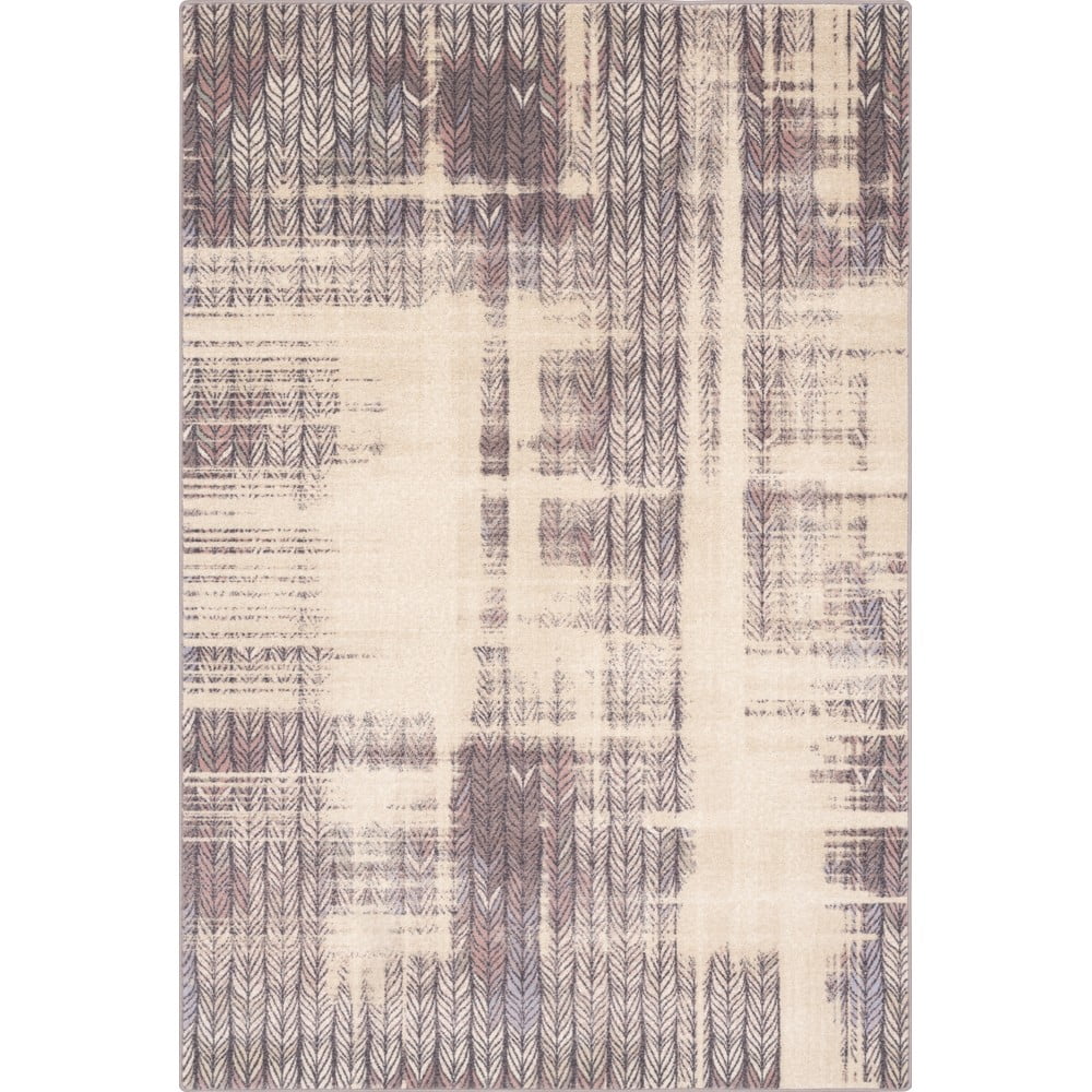 Béžový vlněný koberec 133x180 cm Braids – Agnella Agnella