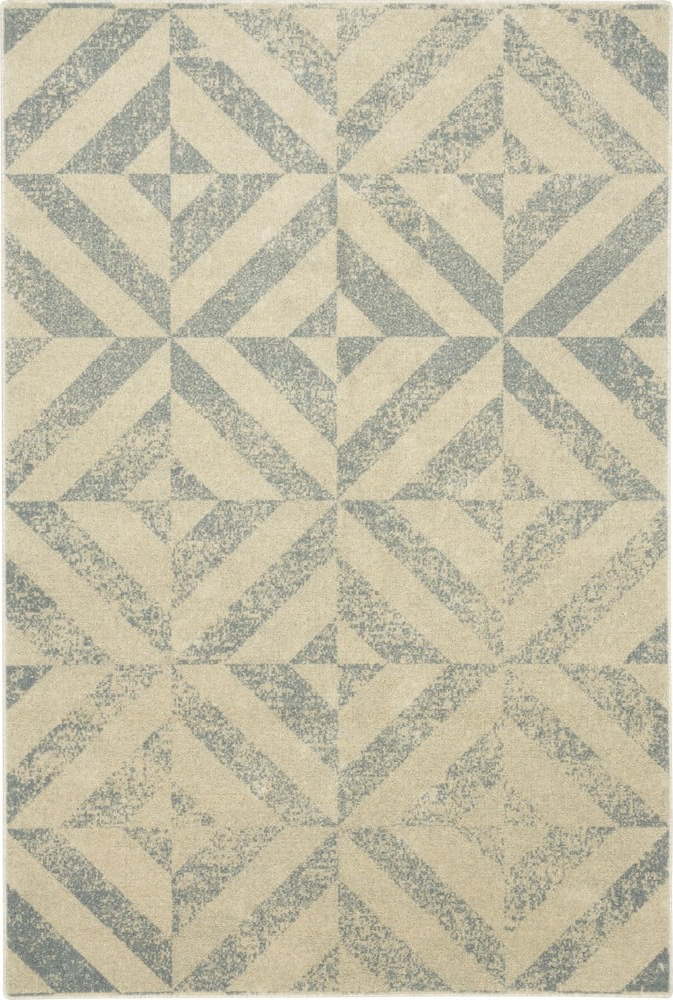 Béžový vlněný koberec 133x180 cm Tile – Agnella Agnella