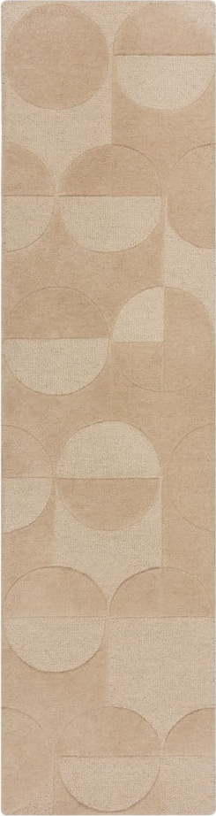 Béžový vlněný koberec běhoun 60x230 cm Gigi – Flair Rugs Flair Rugs