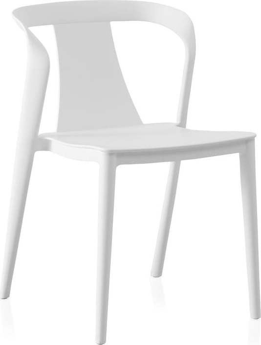 Bílé plastové jídelní židle v sadě 4 ks Kona – Geese Geese