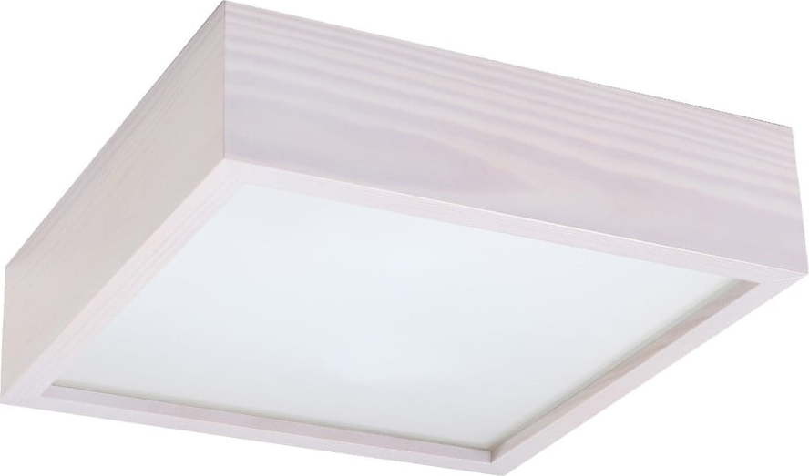 Bílé stropní svítidlo se skleněným stínidlem 30.5x30.5 cm Busha – Nice Lamps Nice Lamps