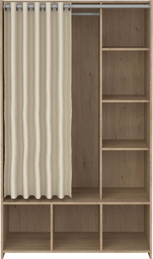 Bílo-béžová šatní skříň v dekoru dubu 105x180 cm Kit – Tvilum Tvilum