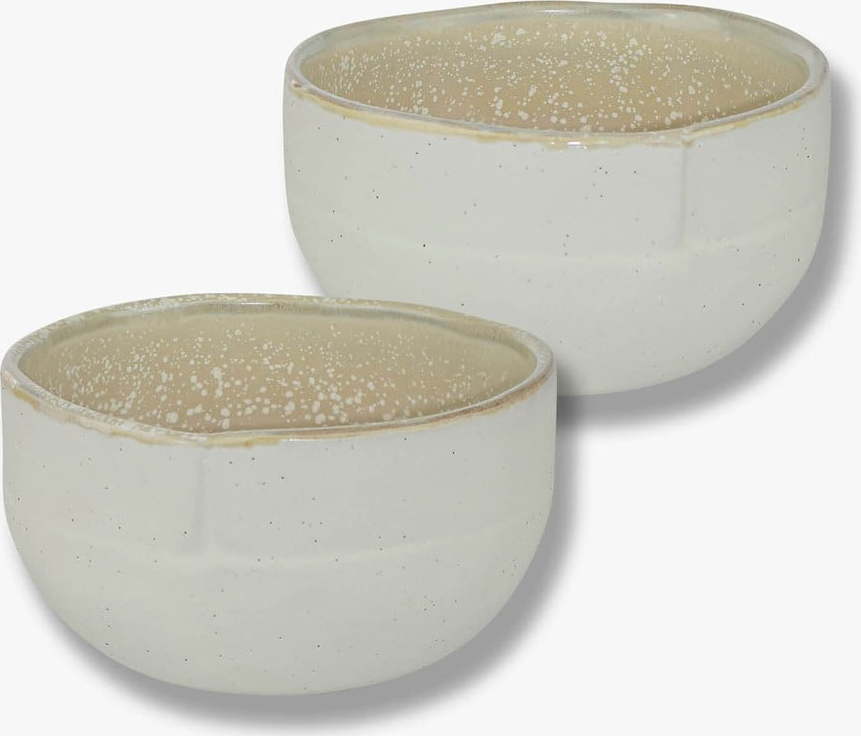 Bílo-béžové misky v sadě 2 ks z kamene ø 10 cm Sand Grain – Mette Ditmer Denmark Mette Ditmer Denmark