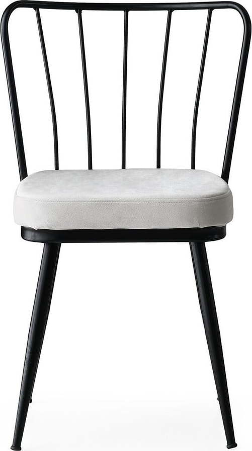 Bílo-černé kovové jídelní židle v sadě 2 ks Yildiz – Kalune Design Kalune Design