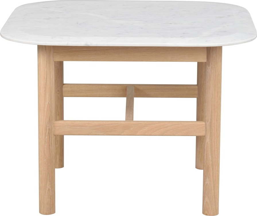 Bílý mramorový konferenční stolek 62x62 cm Hammond - Rowico Rowico