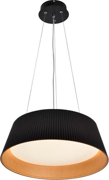 Černé LED závěsné svítidlo s kovovým stínidlem ø 45 cm Umbria – Candellux Lighting Candellux Lighting