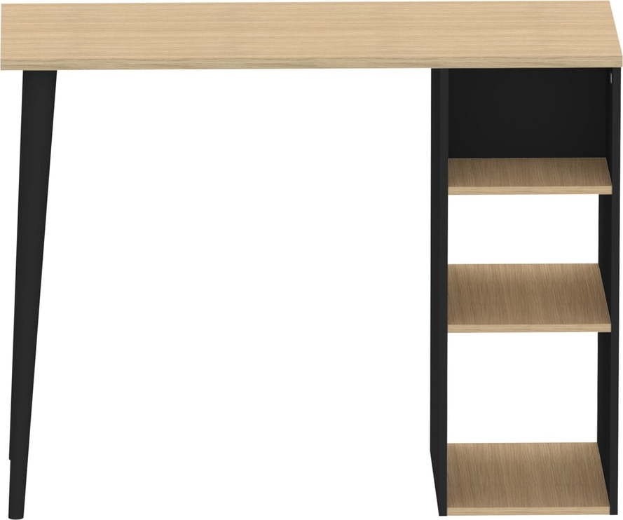 Černý barový stůl s deskou v dubovém dekoru 120x50 cm Baco - TemaHome TemaHome