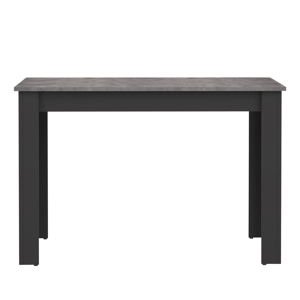 Černý jídelní stůl s deskou v dekoru betonu 110x70 cm Nice - TemaHome TemaHome