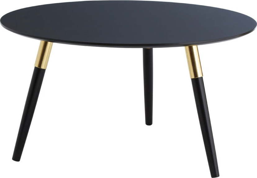 Černý kulatý konferenční stolek ø 80 cm Nostra – Premier Housewares Premier Housewares