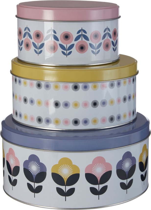 Dekorativní kovové úložné boxy s víkem v sadě 3 ks Joni – Premier Housewares Premier Housewares