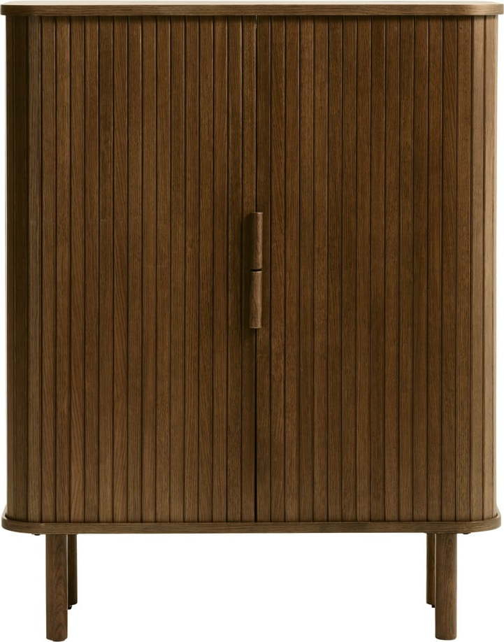 Hnědá skříňka v dekoru dubu s posuvnými dveřmi 113x90 cm Cavo – Unique Furniture Unique Furniture