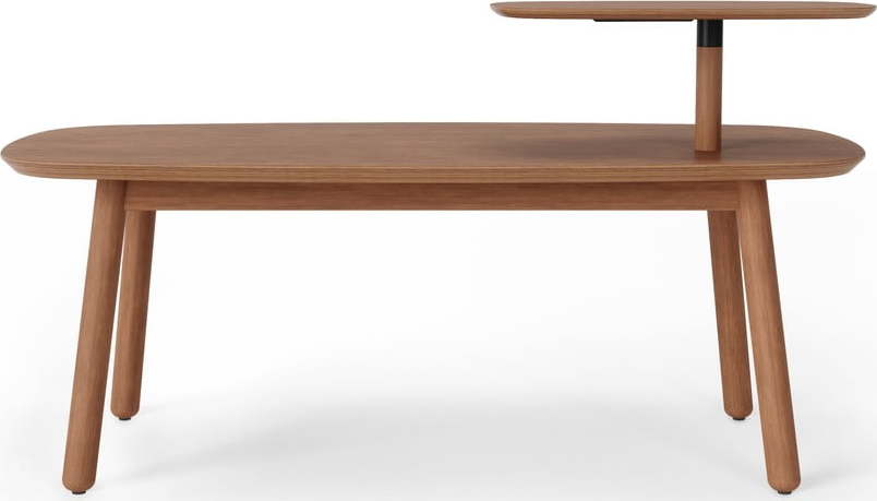 Hnědý konferenční stolek z bukového dřeva 56x120 cm Swivo – Umbra Umbra