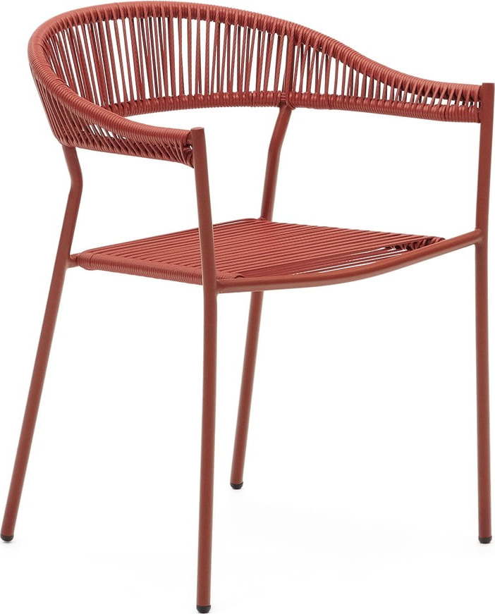 Jídelní židle z umělého ratanu v cihlové barvě v sadě 4 ks Futadera – Kave Home Kave Home