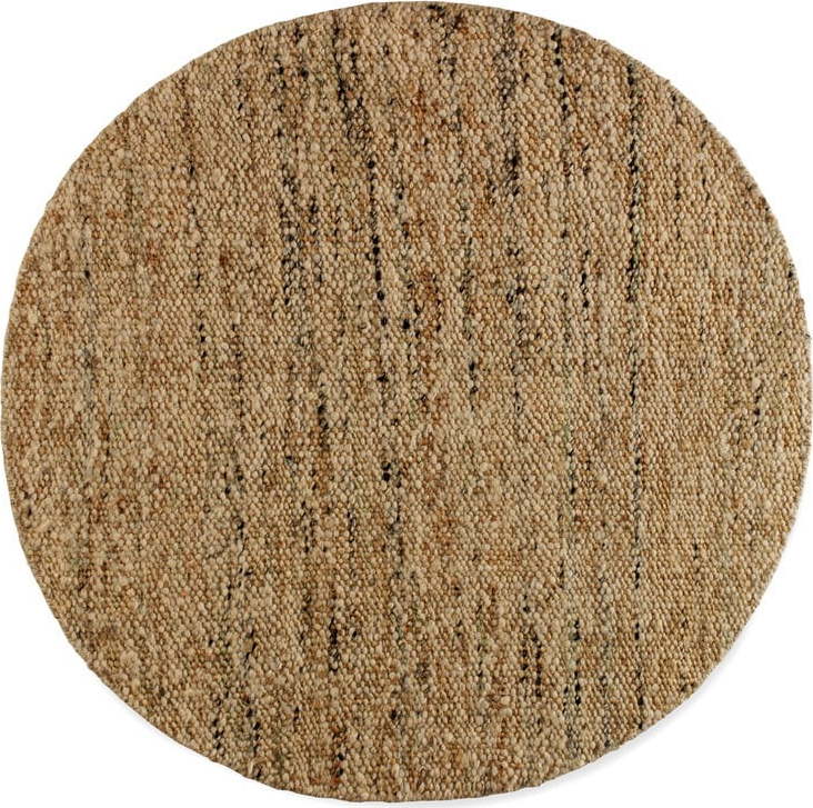Jutový kulatý koberec v přírodní barvě ø 180 cm Theo – Geese Geese