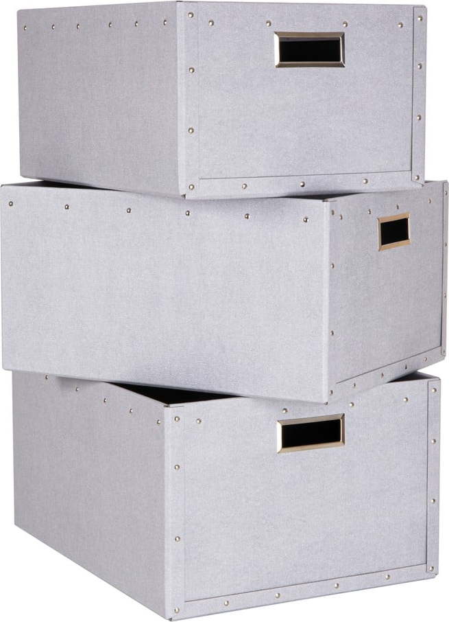 Kartonové úložné boxy v sadě 3 ks s víkem Ture – Bigso Box of Sweden Bigso Box of Sweden