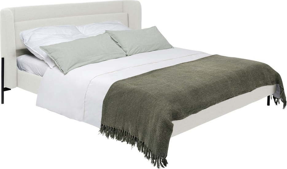 Krémová čalouněná dvoulůžková postel 160x200 cm Tivoli – Kare Design Kare Design