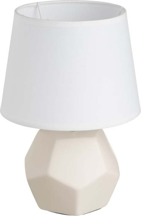 Krémová keramická stolní lampa s textilním stínidlem (výška 26 cm) – Casa Selección Casa Selección