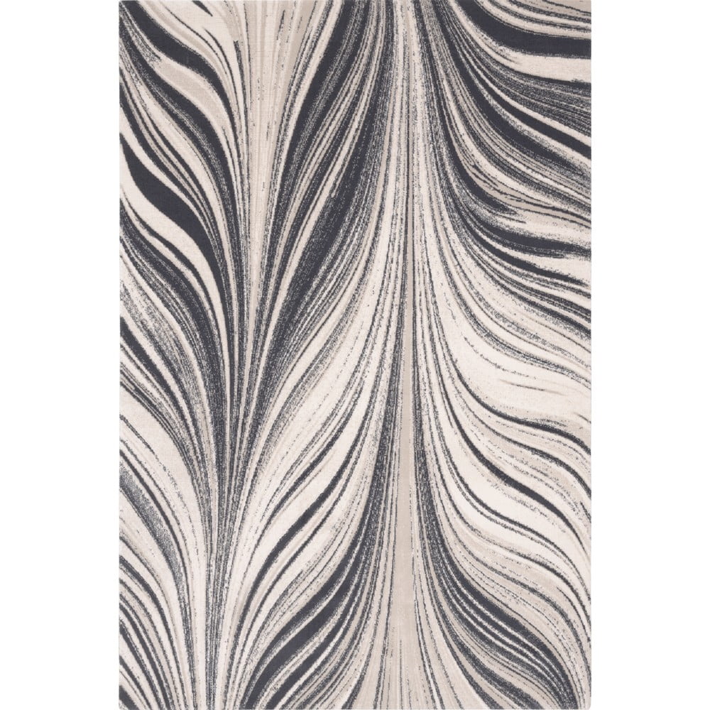 Krémovo-šedý vlněný koberec 133x180 cm Zebre – Agnella Agnella