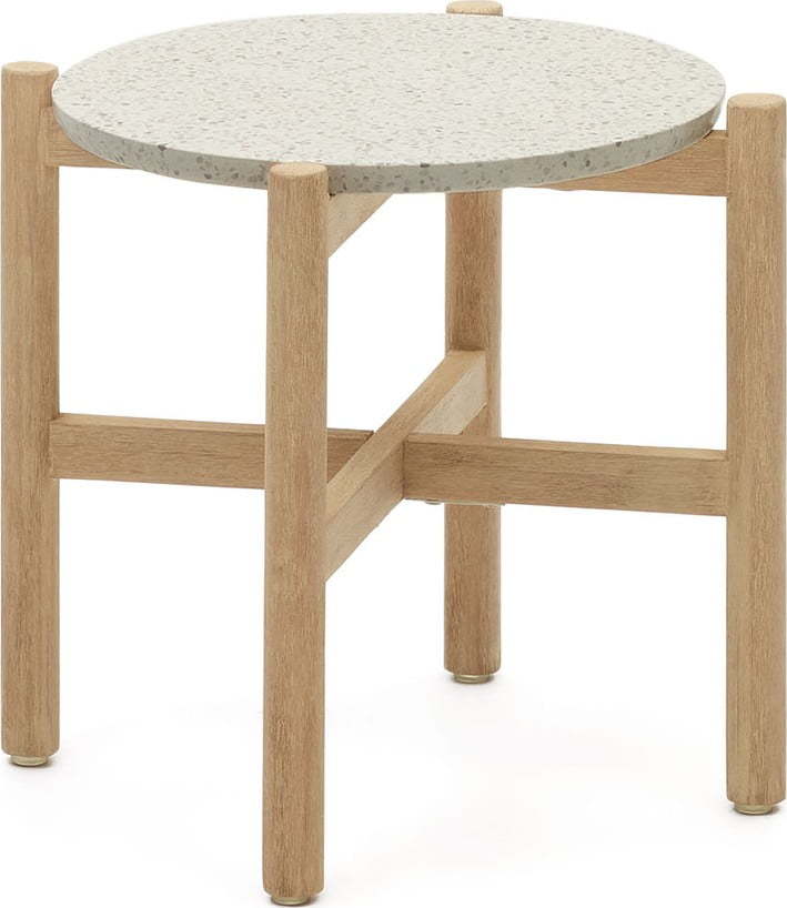Kulatý odkládací stolek s terrazzo deskou ø 54
