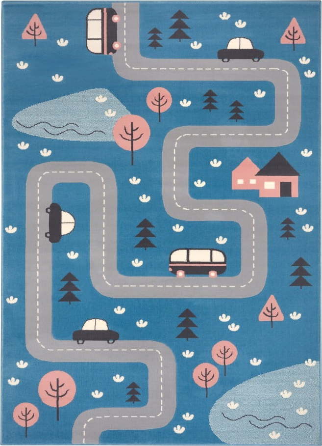 Modrý dětský koberec 80x150 cm Adventures – Hanse Home Hanse Home