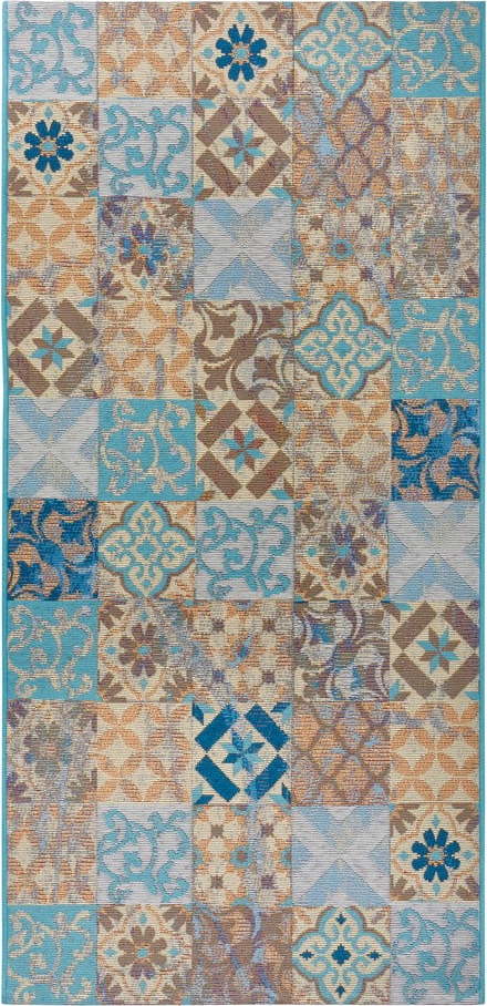 Modrý koberec běhoun 75x150 cm Cappuccino Mosaik – Hanse Home Hanse Home