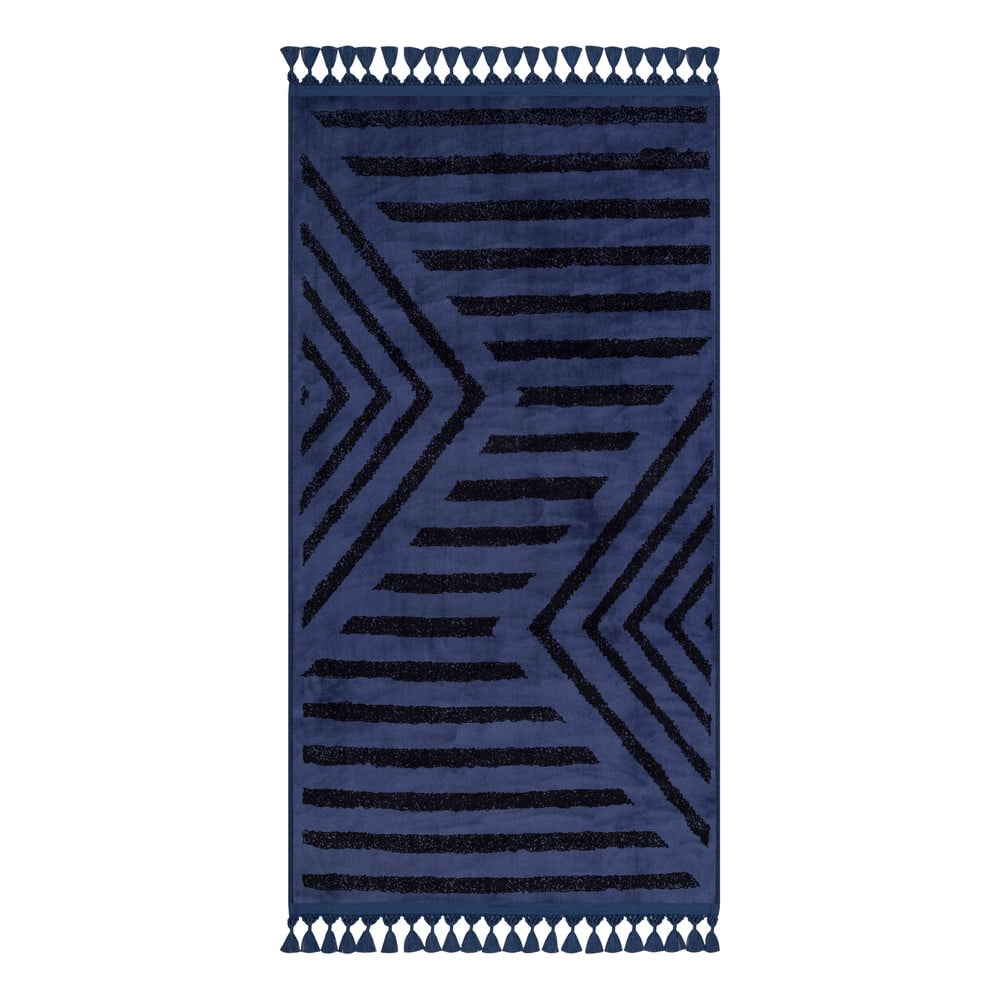 Modrý pratelný koberec běhoun 300x80 cm - Vitaus Vitaus