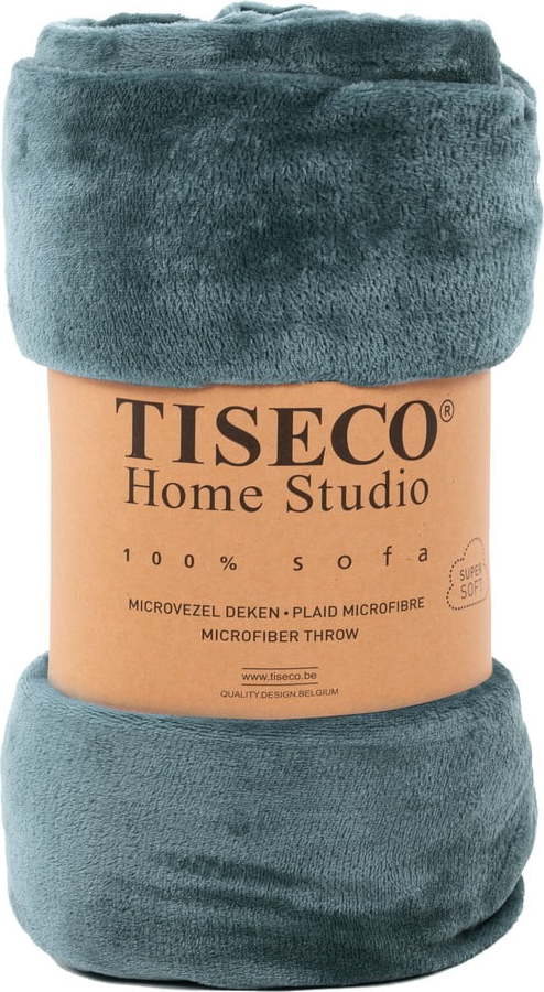 Modrý přehoz z mikroplyše na dvoulůžko 180x220 cm Cosy – Tiseco Home Studio Tiseco Home Studio
