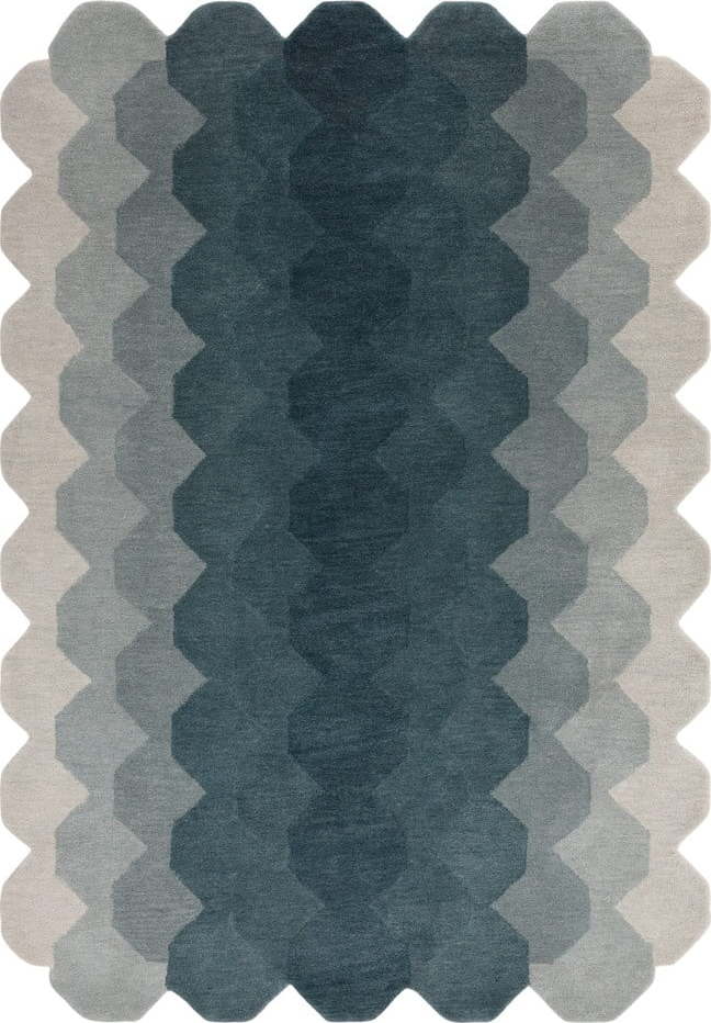 Modrý vlněný koberec 120x170 cm Hive – Asiatic Carpets Asiatic Carpets