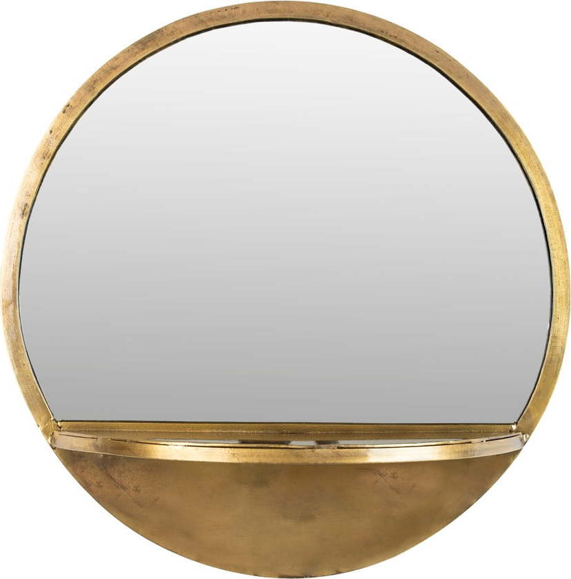 Nástěnné zrcadlo s poličkou ø 44 cm Feyza – White Label White Label