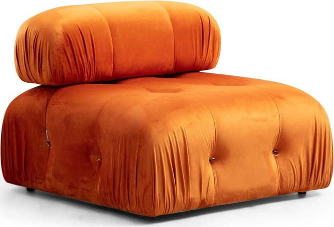 Oranžový sametový modul pohovky (středový díl) Bubble – Balcab Home Balcab Home