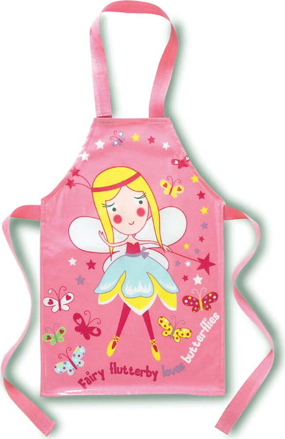 Růžová bavlněná dětská zástěra Cooksmart ® Fairy Cooksmart