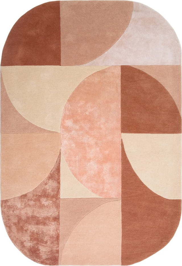 Růžový vlněný koberec 200x300 cm Earth – Asiatic Carpets Asiatic Carpets