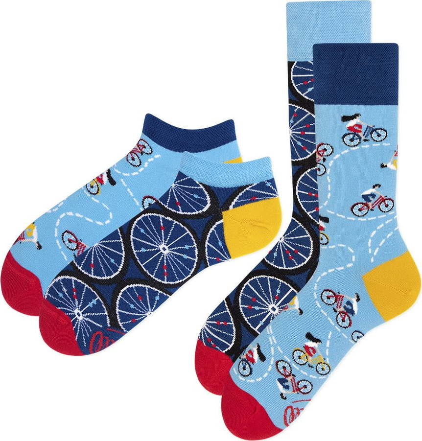 Sada 2 párů klasických a kotníkových ponožek Many Mornings Bicycles