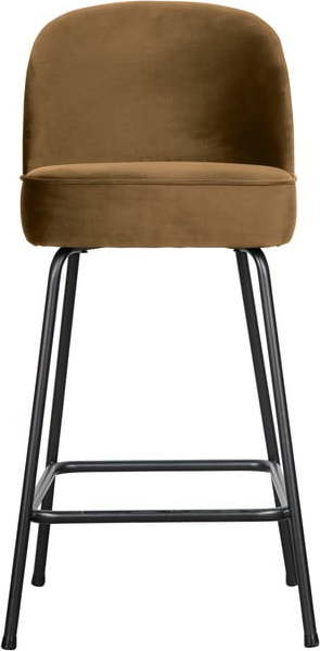 Sametová barová židle v hořčicové barvě 89 cm Vogue – BePureHome BePureHome