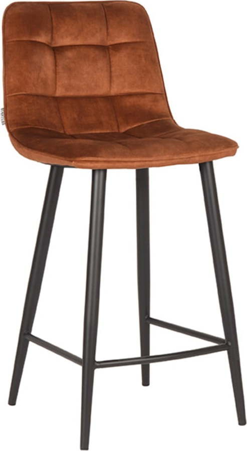 Sametové barové židle v cihlové barvě v sadě 2 ks 94 cm Jelt – LABEL51 LABEL51