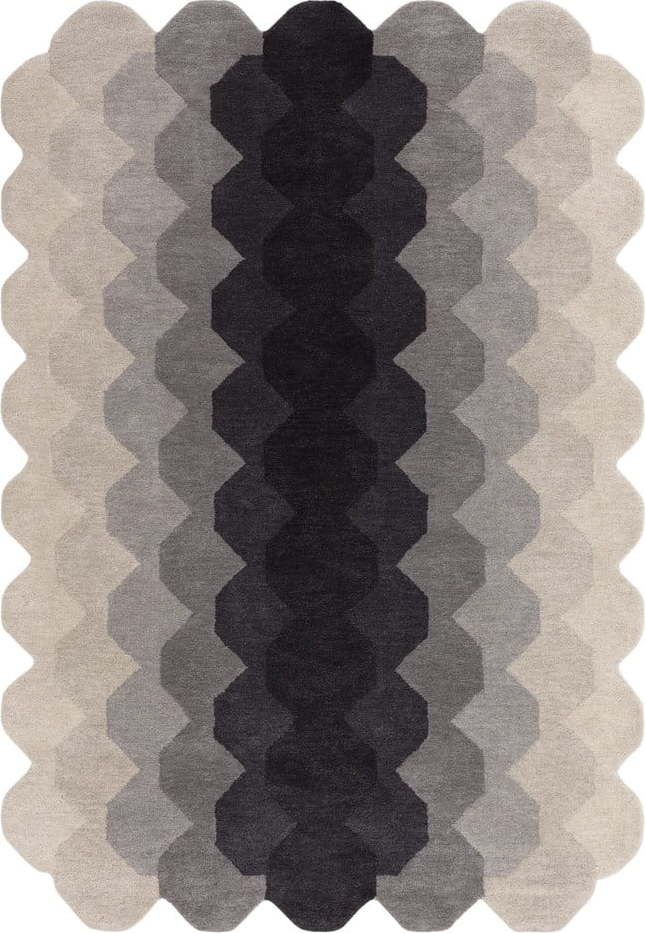 Šedý vlněný koberec 160x230 cm Hive – Asiatic Carpets Asiatic Carpets